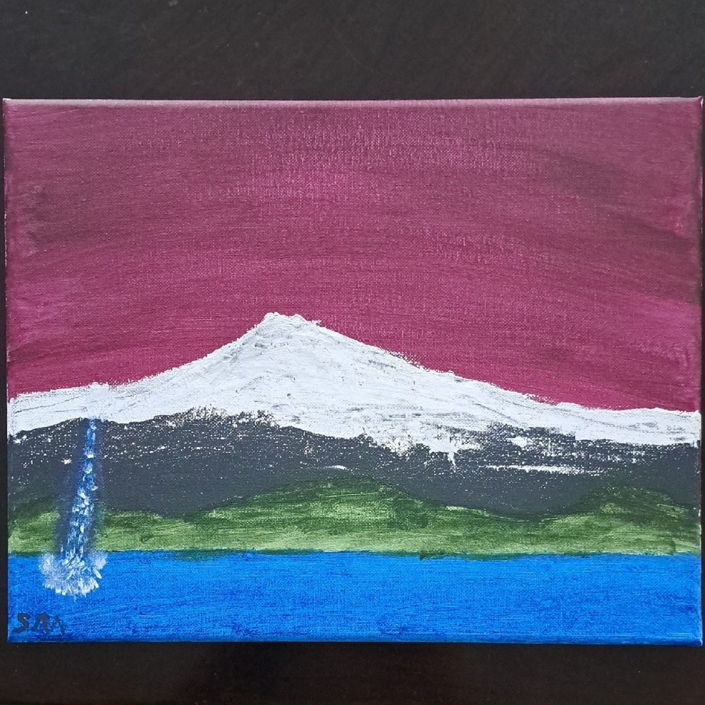 Abstract Mountain Landscape Canvas Art